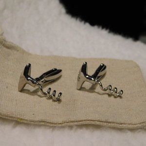 CORK SCREW CUFF LINKS